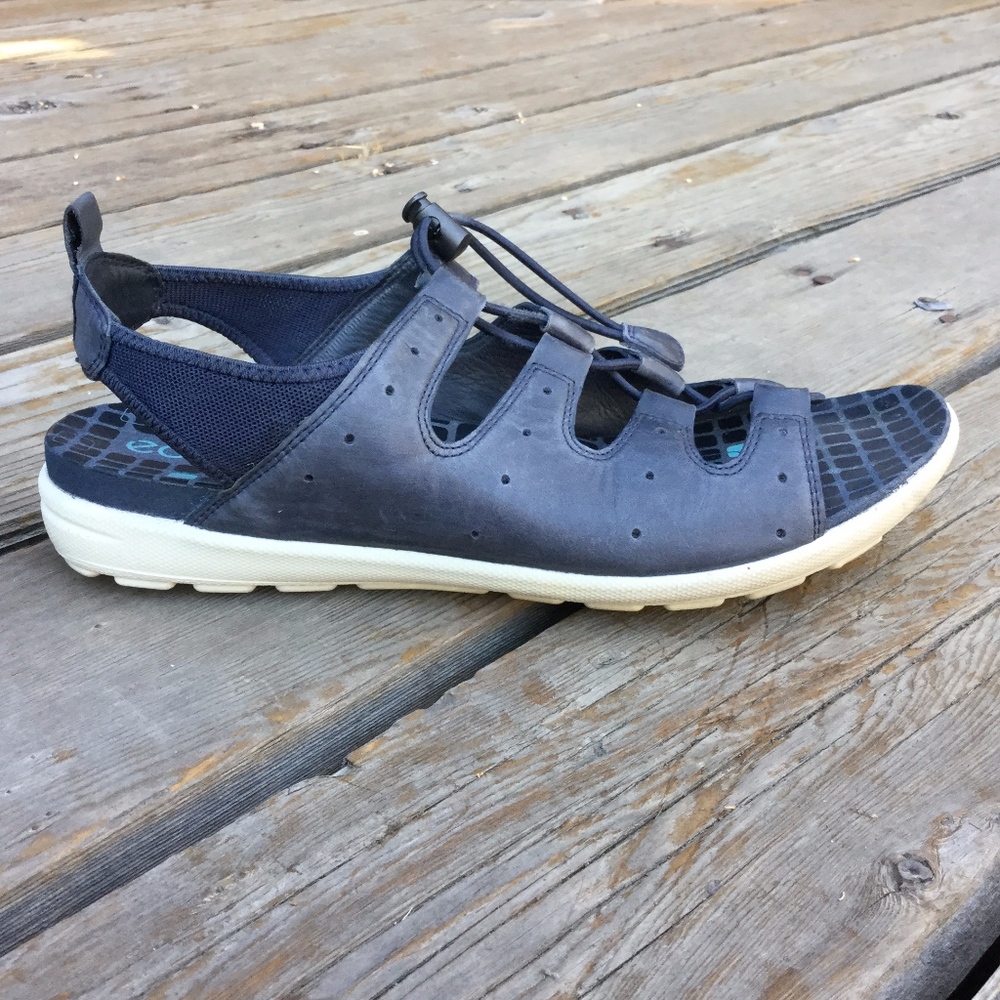 Womens Ecco Bluma Toggle Gladiator Leather Sandals Gem